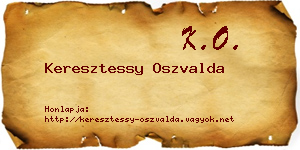 Keresztessy Oszvalda névjegykártya